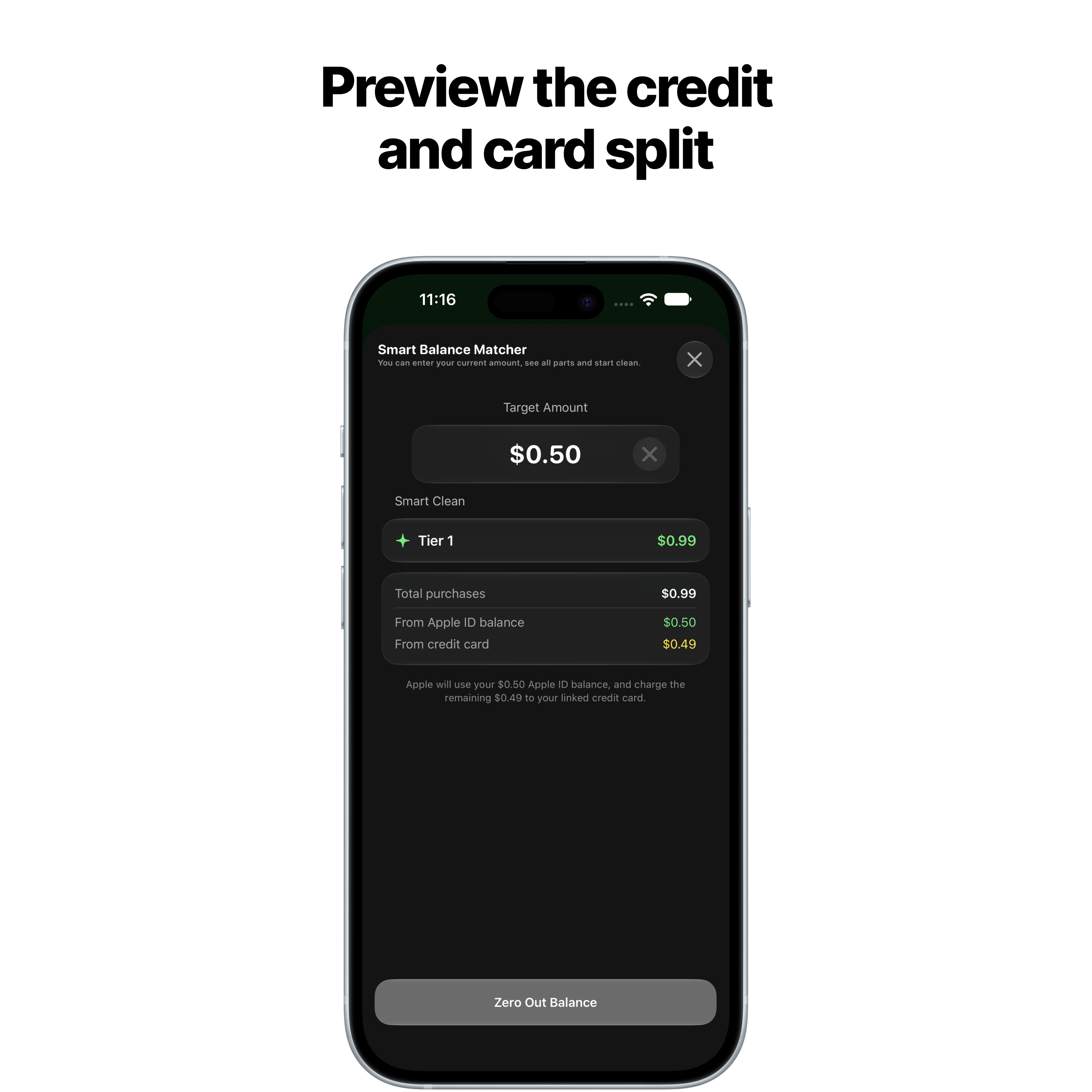 Calculate & Split Preview
