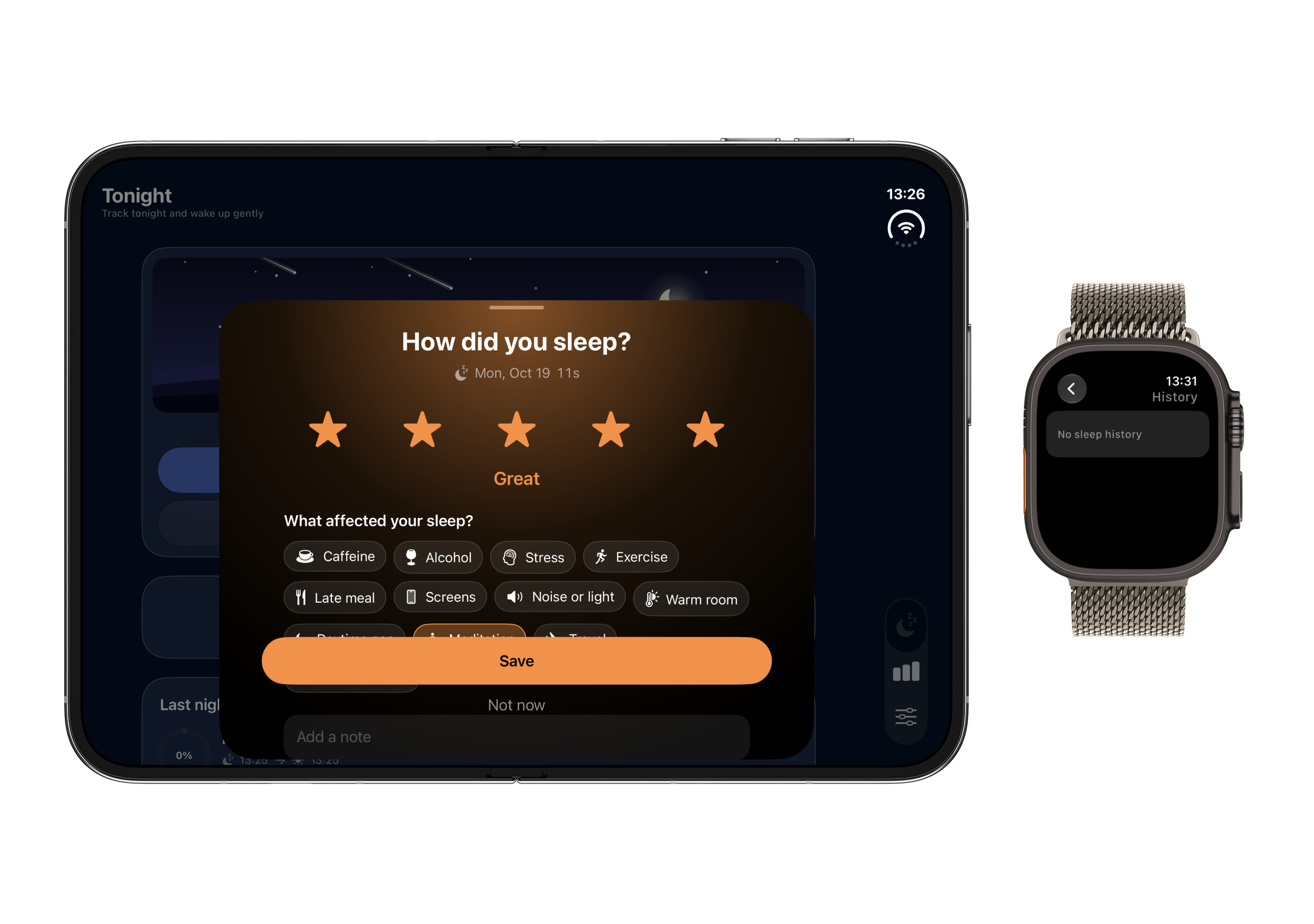 Morning Rating & Check-In